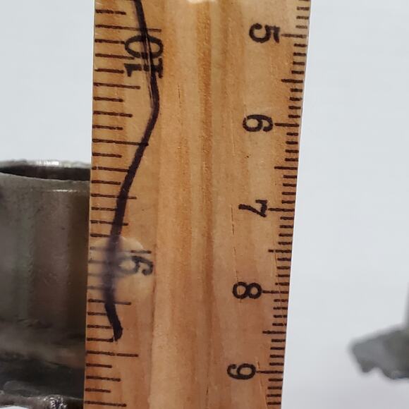 Vintage Signed Val Barbera Brutalist Metal Candelabra 5 Arm Candle Holder - Picture 16 of 16